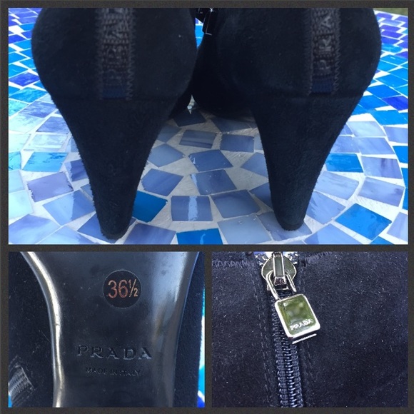 SOLD! Prada butter-soft suede ankle booties - Picture 6 of 8